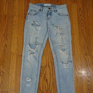 Bullhead Denim Distressed Skinny Boyfriend Jeans